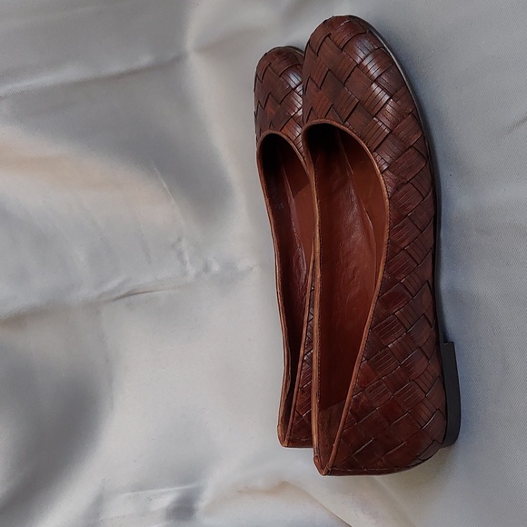 Cole Haan Shoes, Ballet Flats, Size 7.5, Woven Leather, British Tan, NikeAir - Picture 6 of 10